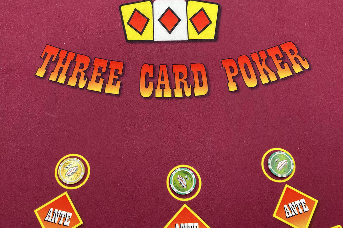 Three Card Poker casino game layout